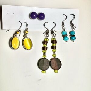 Colorful Women's Earring Set